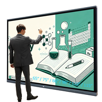 Tableau blanc interactif intelligent de 86 pouces avec 40 points tactiles, Android Windows avec fente OPS, écran plat interactif 4K pour l'éducation scolaire et les conférences