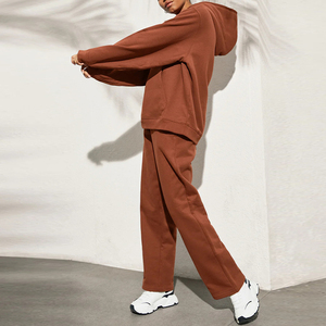 Felpe da <span class=keywords><strong>donna</strong></span> personalizzate felpe con cappuccio in poliestere di cotone di alta qualità con cappuccio ricamano Logo da <span class=keywords><strong>donna</strong></span> felpe con cappuccio oversize - Product Image 6