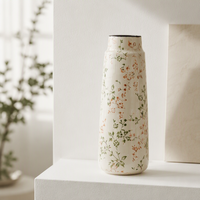 Ensemble de vases en céramique rustiques Wabi-sabi ARM LVG, peints à la main, vases hauts et élancés pour fleurs sauvages, décoration d'intérieur, centre de table, récipients floraux
