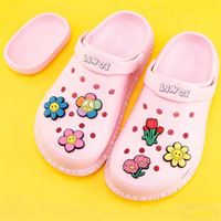 Aksesoris Sepatu PVC Motif Bunga Warna-warni, Hiasan Sepatu DIY Grosir, Aksesoris Sepatu Daisy Sunflower untuk Clogs Sandal, Hadiah