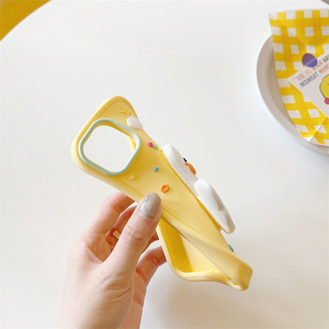 Custodia protettiva per telefono con supporto in Silicone per anatroccolo morbido per custodia per <span class=keywords><strong>iPhone</strong></span> <span class=keywords><strong>11</strong></span> 12 14 13 15 Pro Max <span class=keywords><strong>Cover</strong></span> posteriore per anatra gialla dei cartoni animati - Product Image 4