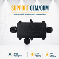 Boîtier de jonction étanche Greenway M686-3B 3 voies IP68 Connecteur PC Certifié ETL CE UKCA CB RoHS pour éclairage extérieur et sécurité solaire