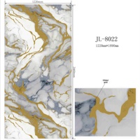 Panneau mural en marbre doré UV, blanc, noir, or, feuille de PVC pour hôtels, revêtement mural décoratif