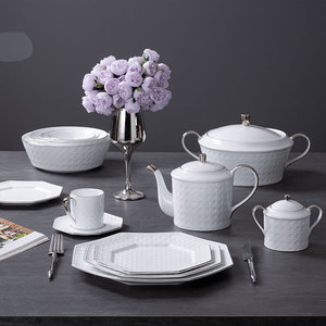 PITO Horeca, juego de vajilla de <span class=keywords><strong>porcelana</strong></span> de diseño popular al por mayor, juego de vajilla de cerámica blanca ecológica - Product Image 2