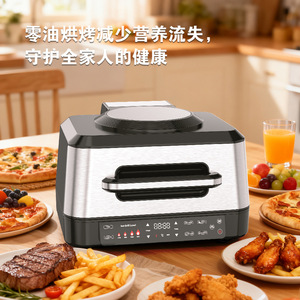 Air Fryer Oven 8L Stainless Steel Smart Multifunctional Electric Fryer With Ceramic Coating For Healthy Cooking - Product Image 1