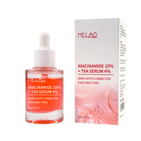 Correcteur de taches foncées en verre organique naturel 10% niacinamide 4% acide tranexamique 2% sérum nourrissant pour le visage à la vitamine C