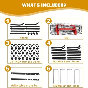 Red de Voleibol Ajustable para Práctica de Lacrosse, Béisbol, Fútbol, <span class=keywords><strong>Tenis</strong></span>, Bateo, Saque, Pase y Remate en el Patio Trasero - Product Image 3