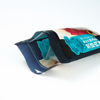Pochette à fermeture éclair personnalisée noire mate avec fenêtre, trou de suspension, en plastique laminé refermable