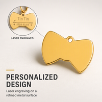 Plaques d'identification personnalisées en aluminium pour chiens, à graver, avec puce NFC, pour colliers, vente en gros