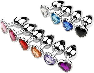 Силиконовые металлические заглушки для анального секса - Product Image 5