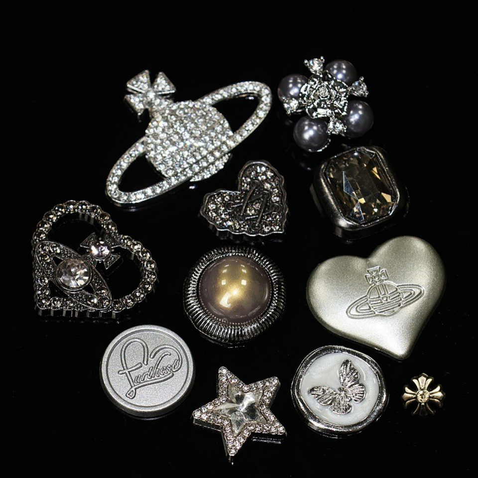 Wholesale Luxury Designer Custom Logo Abs New Styles Enamel Bag Clog Charm Shoe Decorations Accessories Bulk Fashion Designer