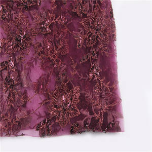 Tissu en tulle scintillant doré <span class=keywords><strong>pour</strong></span> robe de mariée, 100% polyester, certifié OEKO-TEX, extensible et ignifuge - Product Image 2