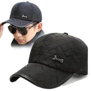 Gorra de béisbol de mezclilla con orejeras, forro polar, ajustable, para invierno, para hombre - Product Image 5