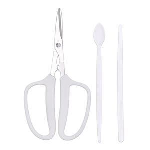 Stainless Steel Crab Eating Tool Set 3 Piece Scissors Spoon Needle For Home Seafood Preparation White Dishwasher Safe - Product Image 4