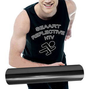 कपड़ों के लिए HTV रोल चिंतनशील गर्मी हस्तांतरण <span class=keywords><strong>Vinyl</strong></span> काले फिल्म पु चिंतनशील चांदी 1kg/cm2 SEAART,SEAART उपलब्ध मुफ्त S803 - Product Image 1