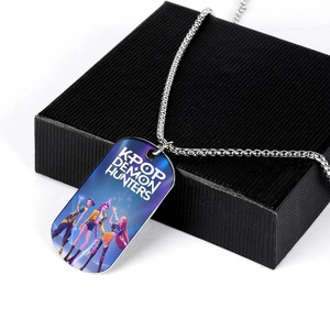 Nouveau Collier Pendentif N40 en Acier Inoxydable, Motif Chien KPOP, Étanche et Inaltérable, Style Kpop pour Hommes et Femmes - Product Image 1