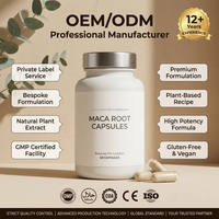 Capsules de racine de maca en marque privée, extrait de racine de maca noire, capsules de racine de maca pour hommes, compléments alimentaires à base de plantes, fabricant HALAL