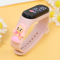 Jam Tangan Kartun Gadis Pabrik 2026 untuk Boneka, Jam Tangan Elektronik Lucu untuk Anak-anak Pelajar, Casing Oval, Layar LED