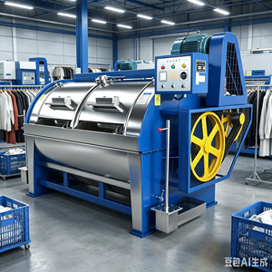 Lavadora Industrial Semiautomática Eléctrica de 250 kg con Tecnología de Calor por Vapor de Acero Inoxidable para Lavandería Comercial de Hoteles - Product Image 2