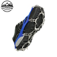 Crampons d'alpinisme professionnels portables avec pointes anti-neige et anti-glace en silicone et acier inoxydable pour l'hiver