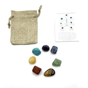 Piedra Natural pulida para Yoga, decoración del hogar, meditación, siete chakras, cristal alisado