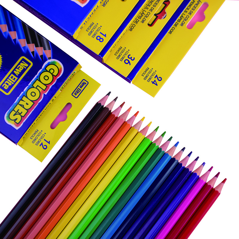 12/18/24/36/48Colors Artist Painting Colored Pencil Lapis Cores Student&Kids Smooth Plastic Color Lead Pencils