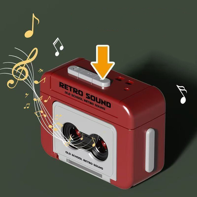 Promotional Gift Portable Recordable Retro Mini Cassette Tape Recorder Keychain Mini Tape Recorder Keychain for Party Favor