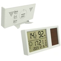 Thermomètre hygromètre numérique LCD miniature d'intérieur en ABS, personnalisable avec logo, pour bureau/mur, idéal pour les cadeaux promotionnels d'entreprise