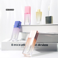 Rectangle Forme Coeur Baguette Brosse Lipgloss Conteneur Cosmétique Paquet Vide Lipgloss cas 10ml Capacité Brillant À Lèvres Tube