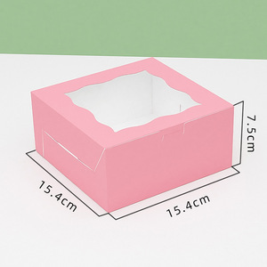Boîte à gâteaux jetable avec fenêtre transparente, boîte à pâtisserie carrée en carton blanc pour cupcakes, macarons, biscuits et mini-gâteaux - Product Image 3