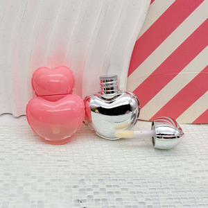 Envase de Tubo de Brillo Labial Vacío de 7 ml, Diseño Lindo <span class=keywords><strong>en</strong></span> Forma de Corazón Rosa Plateado - Product Image 1