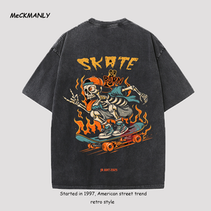 Camisetas personalizadas Logo Streetwear Oversized Heavy Cotton Men's Graphic High Quality Unisex - Product Image 5