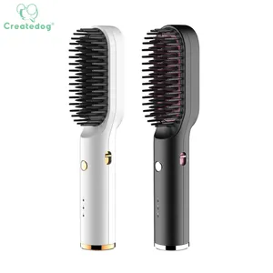 hair straightener OEM Best Selling Product Anion Professional Electric Comb Hot Air Straightening Brush Fast Hair Straightener