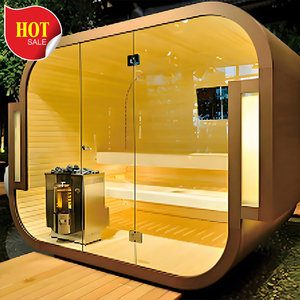 New Design Whole Piece <strong>Wood</strong> Red <strong>Cedar</strong> 6 Person Traditional Wet Cube Outdoor Sauna Room <strong>for</strong> <strong>Sale</strong> - Product Image 6