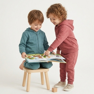 Sweat à capuche unisexe pour enfants en molleton français de qualité supérieure, en coton, avec fermeture éclair, doux, surdimensionné, <span class=keywords><strong>veste</strong></span> zippée intégrale pour bébé, haute qualité OEM - Product Image 2