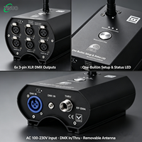 Récepteur et séparateur DMX sans fil 6 sorties 2.4G DMX512 pour concert, théâtre, DJ, éclairage de scène W6G-RX