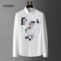 Baju Pria Lengan Panjang, baju musim panas kancing bawah kasual katun 100%