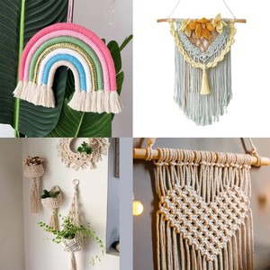 Cordon en <span class=keywords><strong>macramé</strong></span> très vendu, cordon en coton durable de 2 mm, 3 brins, ficelle en <span class=keywords><strong>jute</strong></span>, corde en <span class=keywords><strong>macramé</strong></span> douce, couleurs assorties - Product Image 6