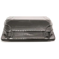 JY-1100 Kunststoff PS Einweg Gold Sushi Tablett Lebensmittel verpackung Box Mit transparentem Deckel Sushi Box