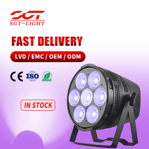 <span class=keywords><strong>Luz</strong></span> LED Par de Aluminio 350W Blanco Cálido/Frío 2 en 1 DMX512 COB de Superficie 7 Ojos para Escenario, Bodas y Eventos DJ - Product Image 1
