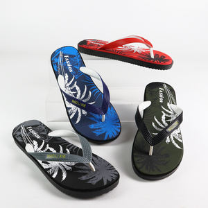 Tongs d'extérieur pour hommes toutes saisons, légères, à plateforme, imprimées, avec empeigne <span class=keywords><strong>en</strong></span> EVA, semelle intermédiaire <span class=keywords><strong>en</strong></span> PVC, souples, antidérapantes et à séchage rapide - Product Image 1