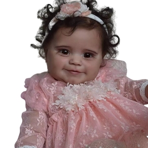 Poupée bébé afro-américaine Lifereborn de 20 pouces, réaliste, dodue, douce, lestée, reborn, innocente et mignonne, bébé fille - Product Image 2