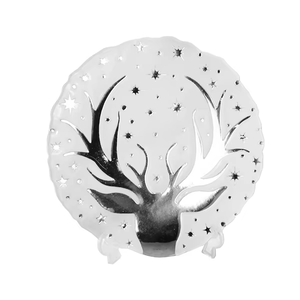Vente en gros, plaque de verre design cerf de Noël en métal moderne pour décoration intérieure - Product Image 1