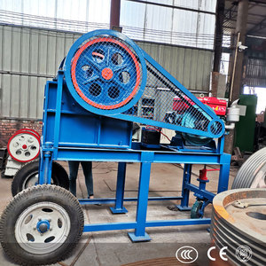 Concasseur à mâchoires diesel compact modèle PE150 X 250, 1-3 tonnes/heure, pour roche calcaire, avec moteur et composants de roulement essentiels - Product Image 4