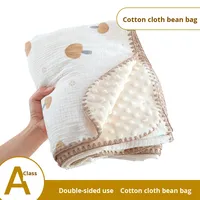 Vente en gros d'usine/OEM, couverture pour bébé en tissu de coton, couverture pour bébé en gaze toute saison, couverture apaisante en coton pur à motifs de dessins animés