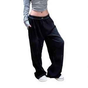 <span class=keywords><strong>Pantalones</strong></span> de yoga deportivos casuales de verano de cintura elástica de secado rápido, finos, de pierna ancha y corte recto, ideales para el verano. - Product Image 1