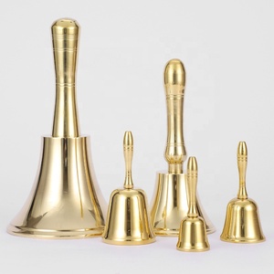 Campanella in ottone in metallo all'ingrosso campana da tavolo natalizia campana per la cena campana a mano per la scuola dell'hotel Ringer - Product Image 6