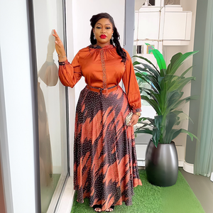 Schöne <span class=keywords><strong>XXL</strong></span> <span class=keywords><strong>Plus</strong></span> <span class=keywords><strong>Size</strong></span> Frauen lange afrikanische Mode Kleider Bodycon Silhouette natürliche lässige formelle sexy für muslimische dicke Frauen - Product Image 3