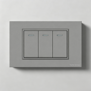 Interrupteur mural métallique 2 voies YuHe Group, commande tactile, design minimaliste, 16A 250V IP20 - Product Image 3