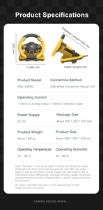 Nâng cấp mới PXN v3pro màu vàng đen chơi game đua xe tay lái điều khiển với 180 góc quay cho chuyển đổi trò chơi - Product Image 6